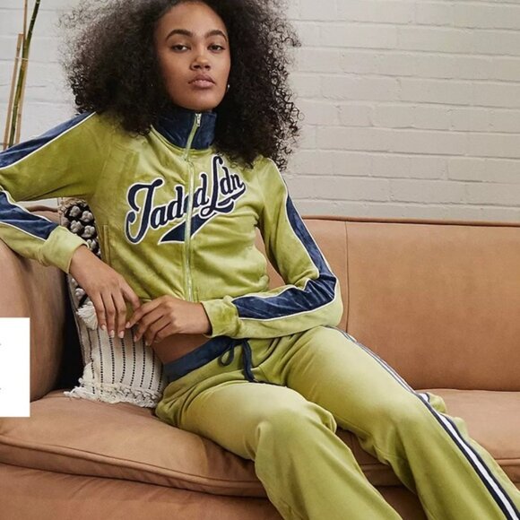 Jaded London Green Velour Jacket Cropped Top - Picture 3 of 11